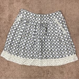 LOFT | Linen Blend Diamond Print Mini Skirt 6